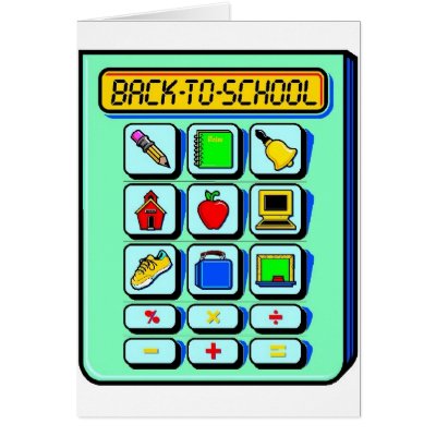 Back To School Calculator Card by BackToSchoolDays