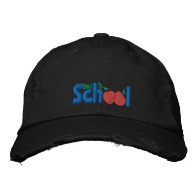 Back To School Embroidered Hat by GrungeFactory