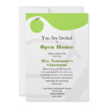 Back To School Open House Invitation - Green Apple