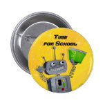 Back to School Robot Pin