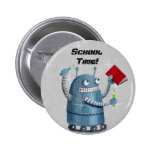 Back to School Robot Pinback Button