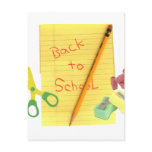 Back-to-School Stationary postcards