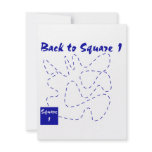 Back to square one funny t-shirts and gifts. personalized announcement