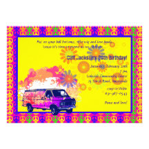 Back to the 60's Invitation