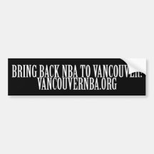 Back to Vancouver B-sticker Bumper Stickers