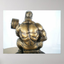 Back View of Bodybuilder Poster
