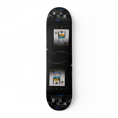 Back view of Large format camera Custom Skateboard by inspirelove