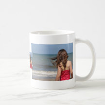 Back view of toddler at a Florida beach Coffee Mug