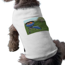 Back Yard with Fence, Tree & Grill Doggie Tshirt