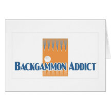 Backgammon addict's greetings cards