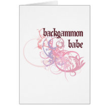 Backgammon Babe Card
