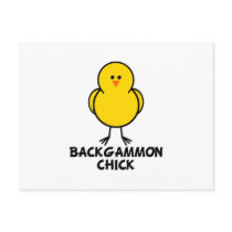Backgammon Chick Post Card