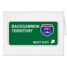 Backgammon Next Exit Greeting Cards