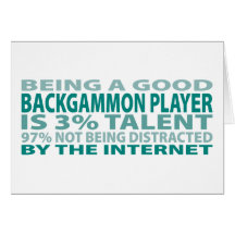 Backgammon Player 3% Talent Greeting Card