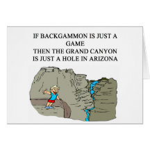 BACKGAMMON player Greeting Card