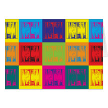 Backgammon Pop Art Card