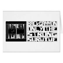 Backgammon Survive Greeting Card
