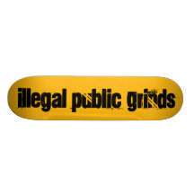 Background%20yellow, Illegal Public Grinds Skateboard Deck
