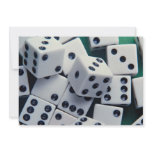 Background of dice custom invitations