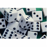 Background of dice photo sculpture