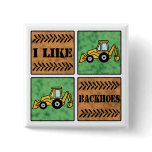 Backhoe buttons
