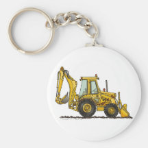 Backhoe Digger Loader Construction Key Chains