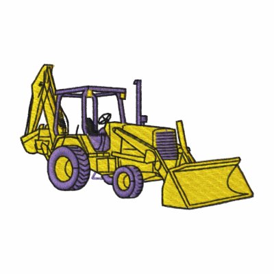 Backhoe Loader Embroidered Hoody by ZazzleEmbroidery