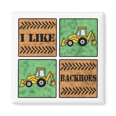 Backhoe Magnet by mikaushop