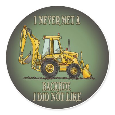 Backhoe Operator Quote Kids Sticker by justconstruction