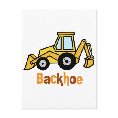 Backhoe Post Cards by mikaushop