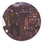 BACKLANE FOOTBALL ROUND STICKER