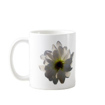 Backlit White Daisy Coffee Mugs