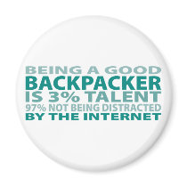 Backpacker 3% Talent Refrigerator Magnet