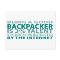 Backpacker 3% Talent Postcard