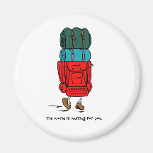 Backpacker Fridge Magnet