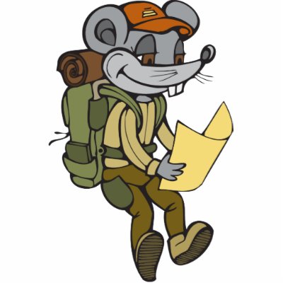 Backpacking Mouse Acrylic Cut Outs by sagart1952