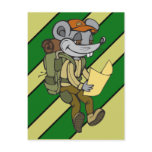 Backpacking Mouse Post Cards