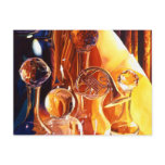 "Backstage" Musical Instruments & Glass Art Post Cards