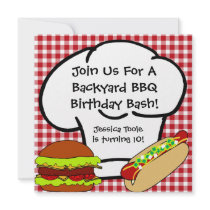 Backyard BBQ Birthday Invitation