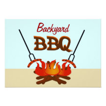 Backyard BBQ Get Together Party Invitation