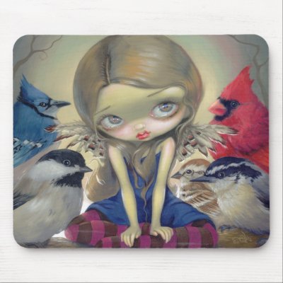 "Backyard Birds" Mousepad by strangeling