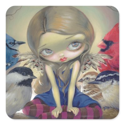 "Backyard Birds" Sticker by strangeling