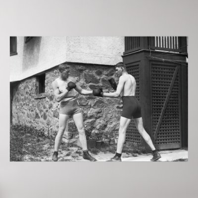 Backyard Boxing: 1912 Poster by Photoblog