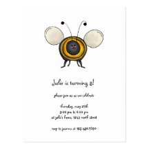 Backyard Buggies · Smiling Bee Postcard