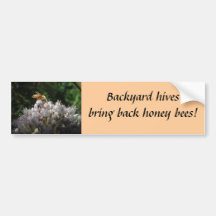 Backyard hives bring back honey bees! bumper stickers