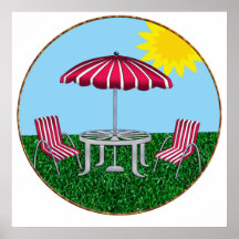 Backyard Summer Relaxing Posters