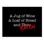 Bacon A Jug of Wine Post Cards