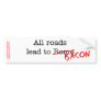 Bacon All Roads Bumper Sticker
