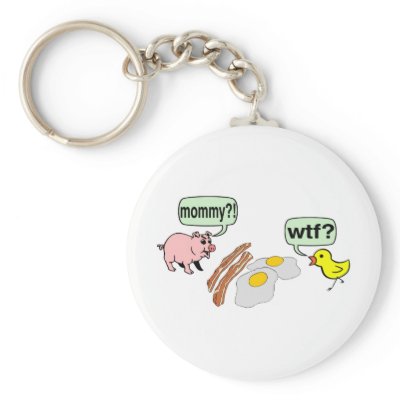 Bacon And Eggs Nightmare Key Chain by funnybizness