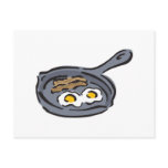 bacon and fried eggs postcard